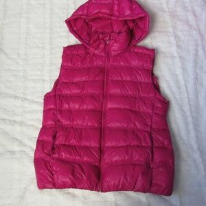 Forever 21 Pink Bubble Vest Sz Medium